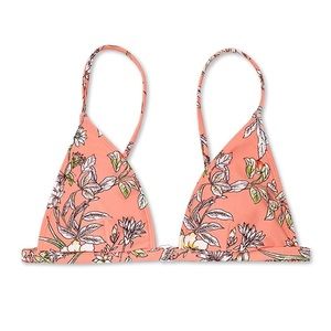 Floral Print Triangle Bikini Top